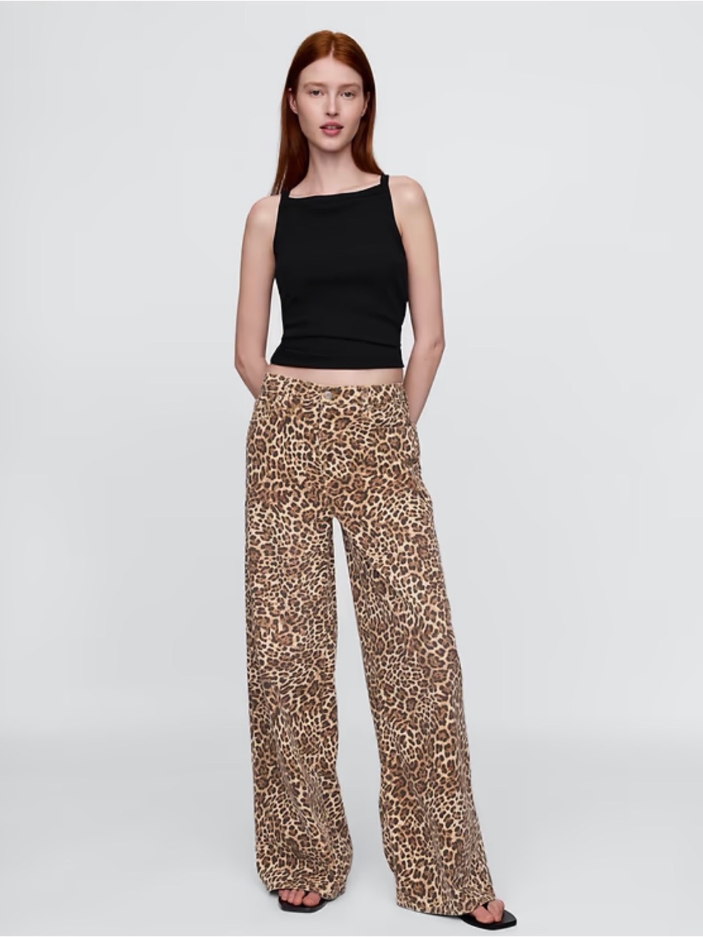 GAP - Mid-rise Ultra Soft Leopard Baggy Jeans - Picture 3 of 8